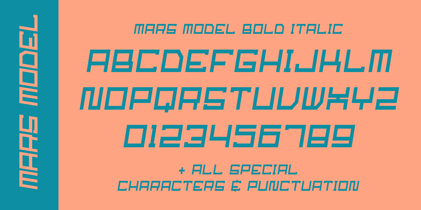 Пример шрифта Mars Model Bold